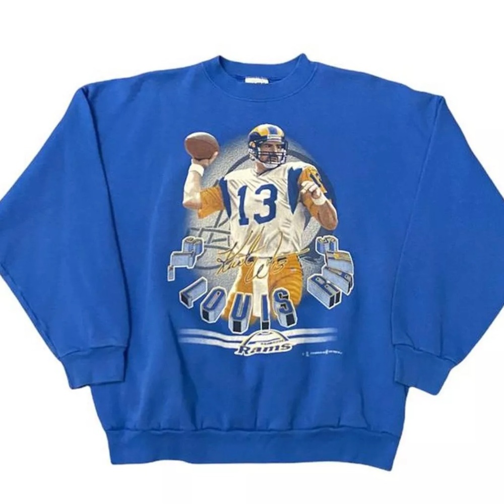Vintage 1999 Kurt Werner St. Louis Rams Crewneck Sweatshirt | Large
